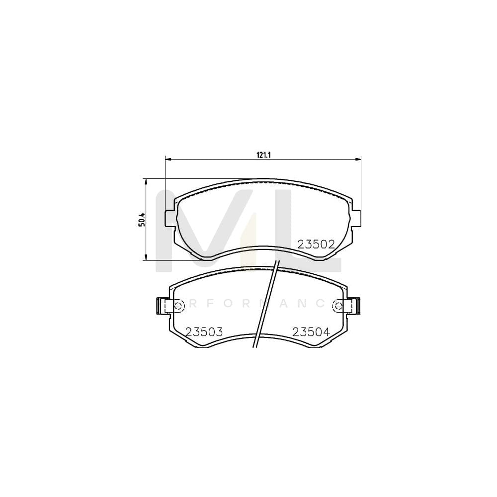 Hella 8DB 355 017-201 Brake Pad Set With Acoustic Wear Warning | ML Performance Car Parts