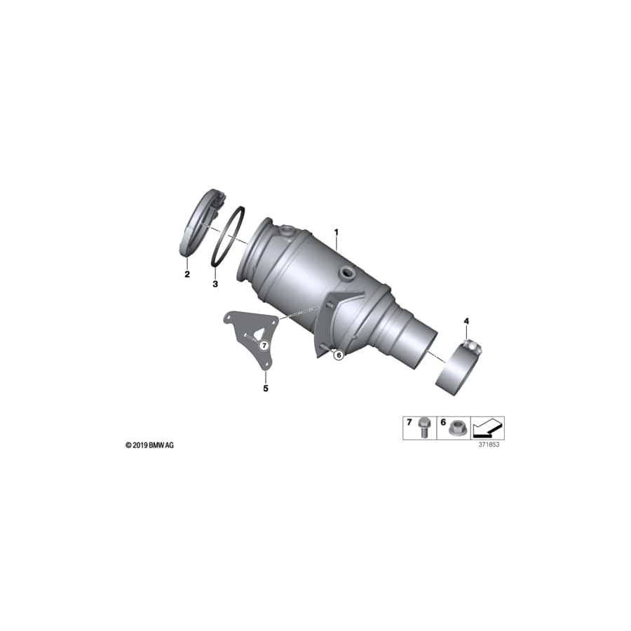 Genuine BMW 18328608158 I15 Holder Catalytic Converter Near Engine (Inc. i8) | ML Performance UK Car Parts