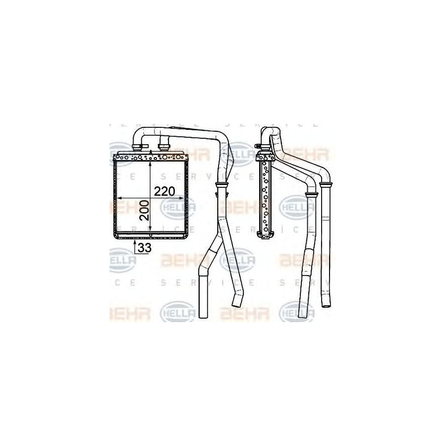 Hella 8FH 351 000-151 Heater Matrix