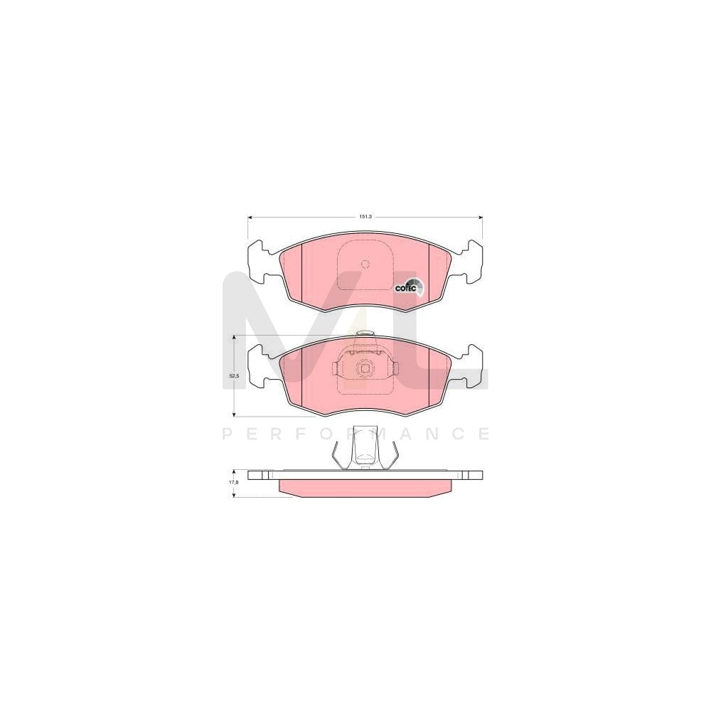 TRW Cotec Gdb1383 Brake Pad Set Not Prepared For Wear Indicator | ML Performance Car Parts