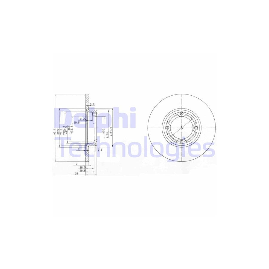 Delphi Bg2533 Brake Disc