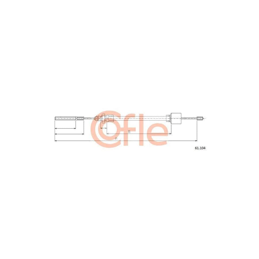 Cofle 61.104 Hand Brake Cable