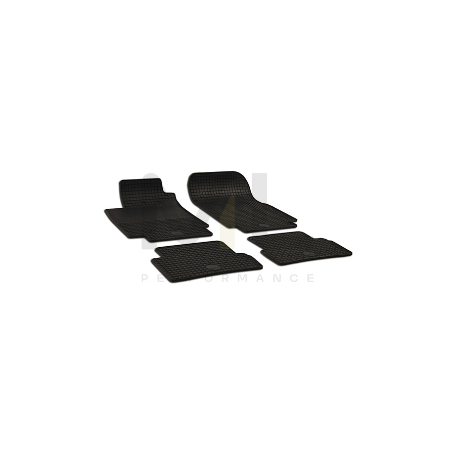 WALSER 50400 Floor mat set Elastomer, Front and Rear, Quantity: 4, Black | ML Performance Car Parts