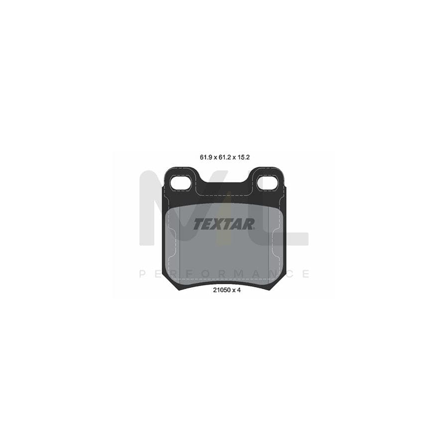 TEXTAR 2105002 Brake pad set not prepared for wear indicator | ML Performance Car Parts