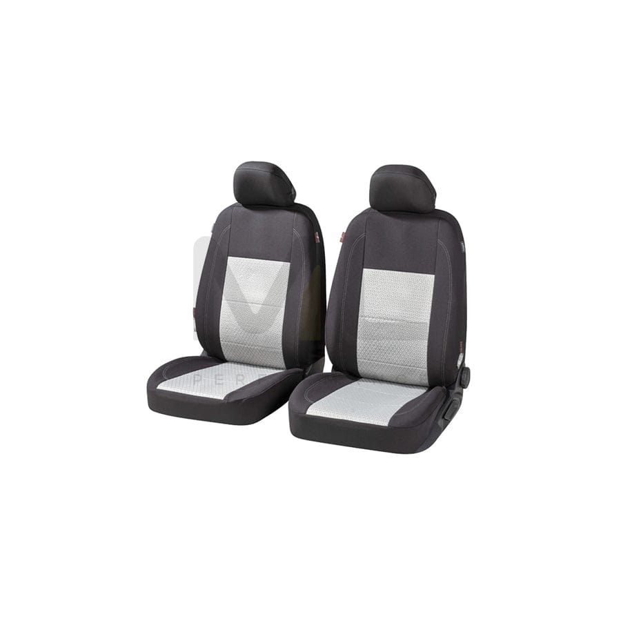 WALSER Avignon , ZIPP IT Premium 11870 Car seat cover Black, Silver, Polyester, Front | ML Performance Car Parts