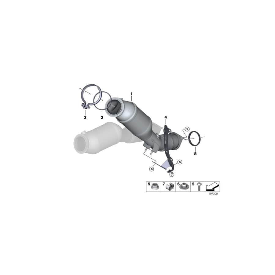 Genuine BMW 18328053345 Exch Catalytic Converter Close To Engine CYL. 1-3 (Inc. X3 M & X4 M) | ML Performance UK Car Parts