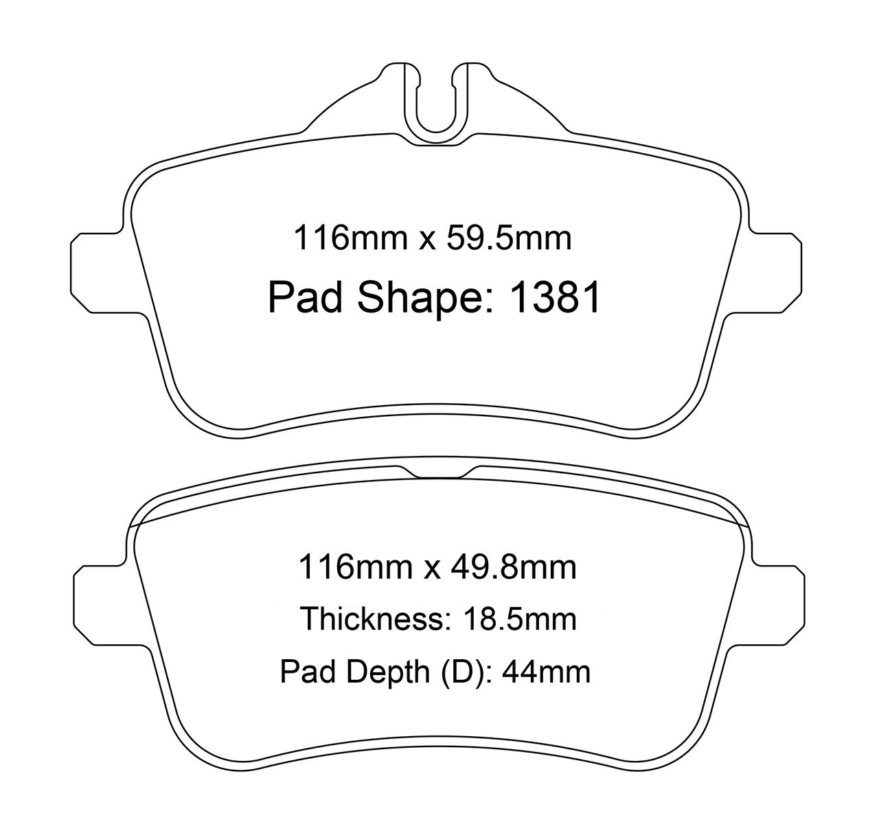 Paragon PBP1381 Brake Pads