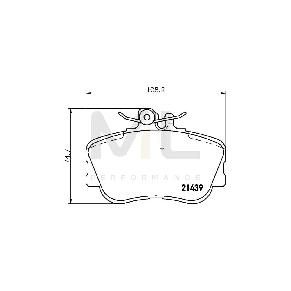 Hella 8DB 355 018-041 Brake Pad Set Suitable For Mercedes-Benz C-Class Prepared For Wear Indicator, With Brake Caliper Screws | ML Performance Car Parts