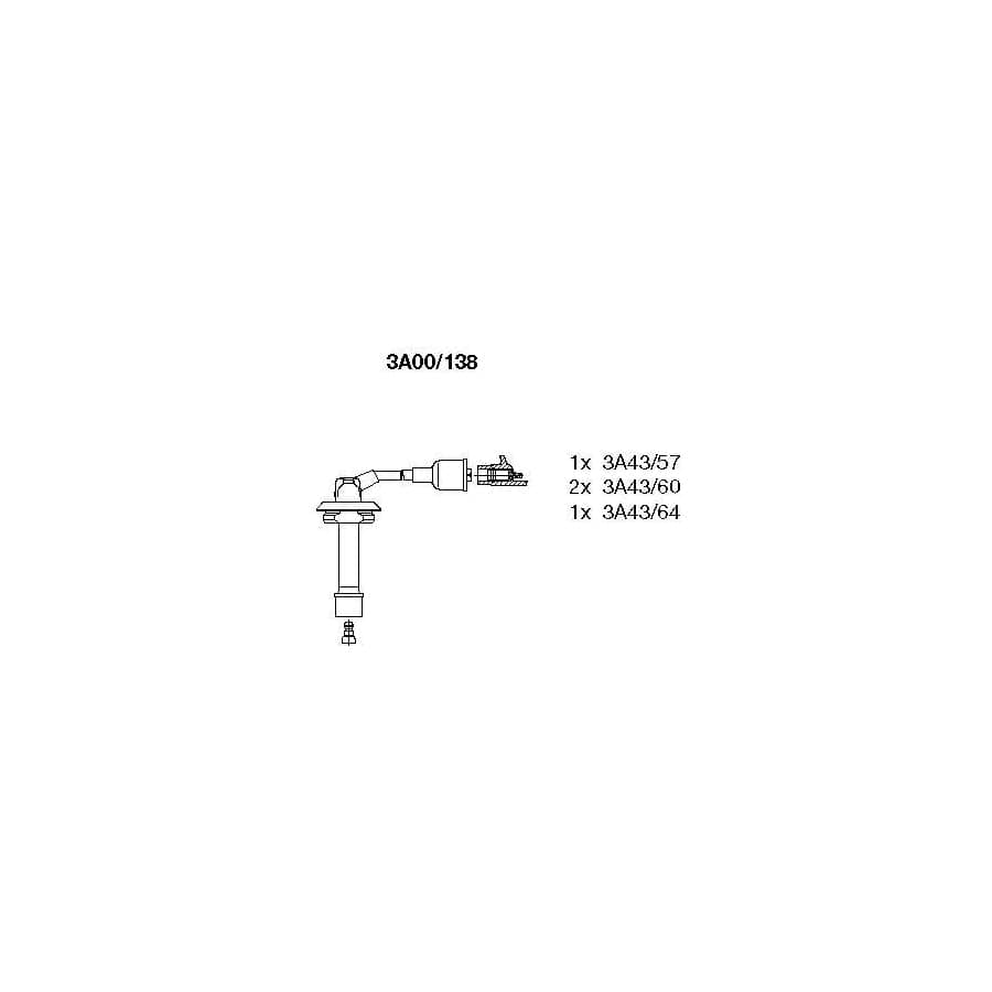 Bremi 3A00/138 Ignition Cable Kit For Subaru Legacy Ii Estate (Bg)