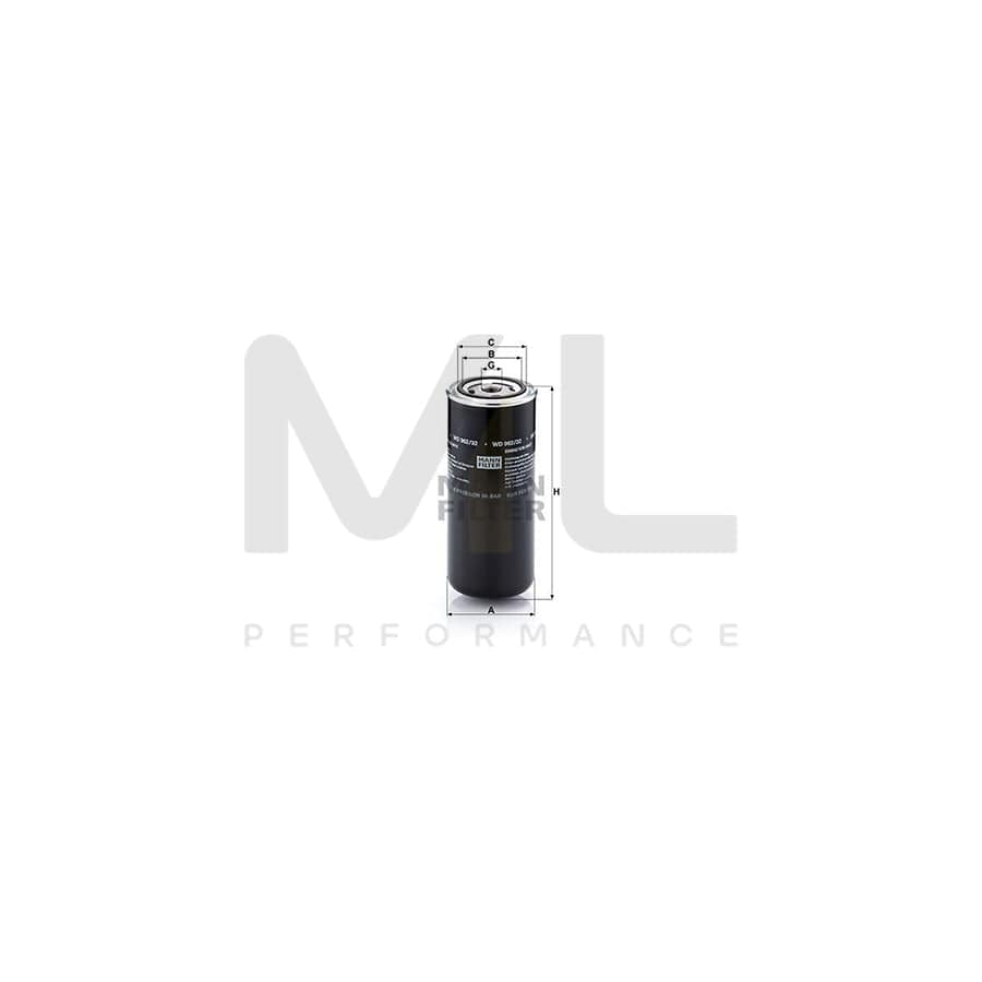 MANN-FILTER WD 962/32 Oil Filter Spin-on Filter | ML Performance Car Parts