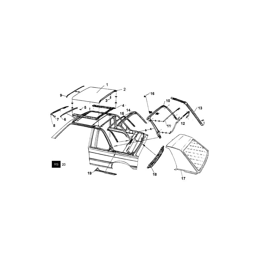 Genuine BMW 54310006313 E21 Mounting Strip RECHTS (Inc. 318i, 316 & 315) | ML Performance UK Car Parts