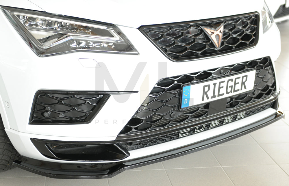 Rieger 00088227 SEAT 5FP Ateca Cupra Front Splitter 9 | ML Performance UK Car Parts