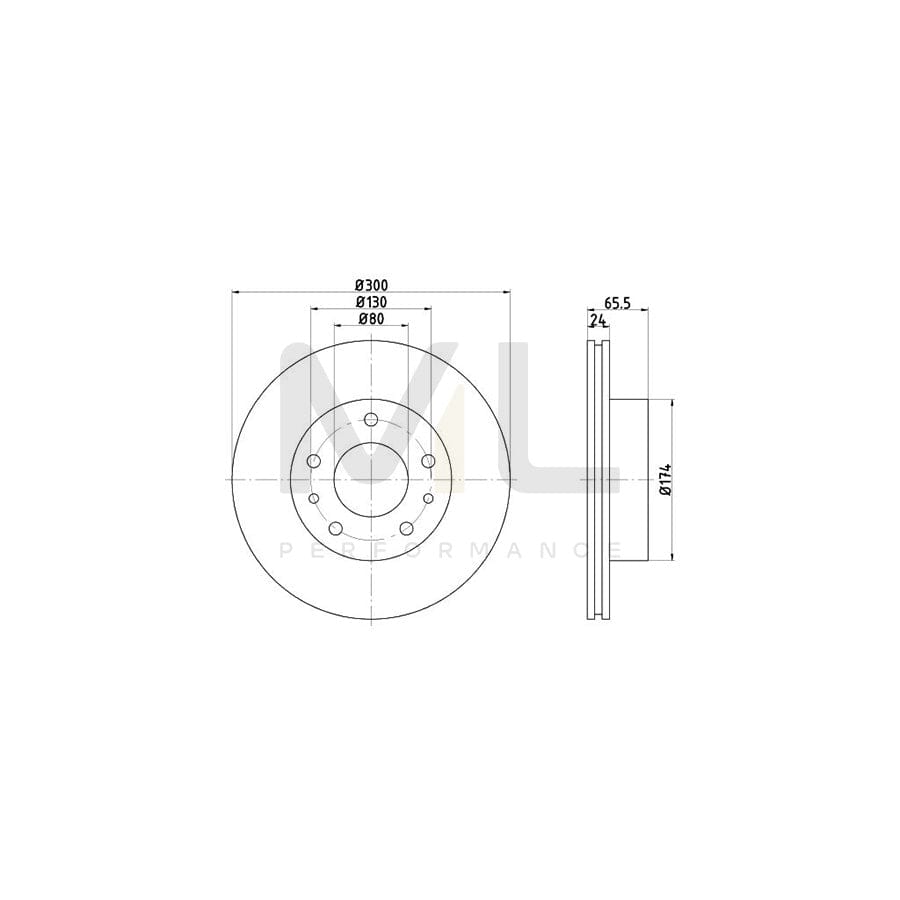 TEXTAR PRO 92073903 Brake Disc Internally Vented, Coated, without wheel hub, without wheel studs | ML Performance Car Parts