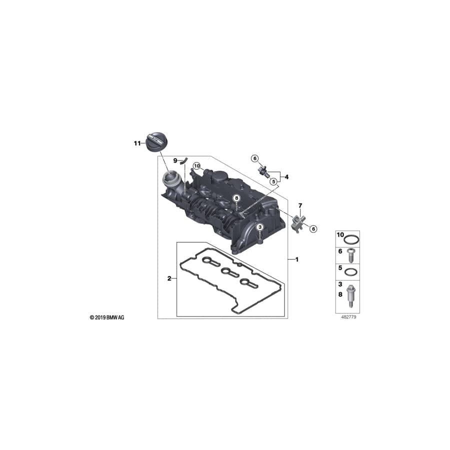 Genuine BMW 11128583292 F21 F46 F55 Gasket Set, Cylinder Head Cover (Inc. 216d, X1 16d & 114d) | ML Performance UK Car Parts