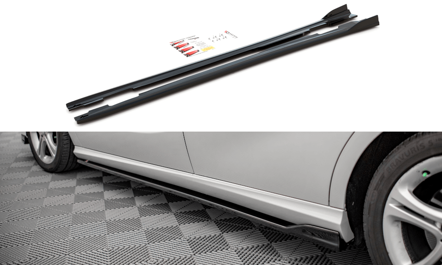 Maxton Design ME-A-176-SD1T Side Skirts Diffusers V.1 Mercedes Benz A-Class W176 | ML Performance UK Car Parts