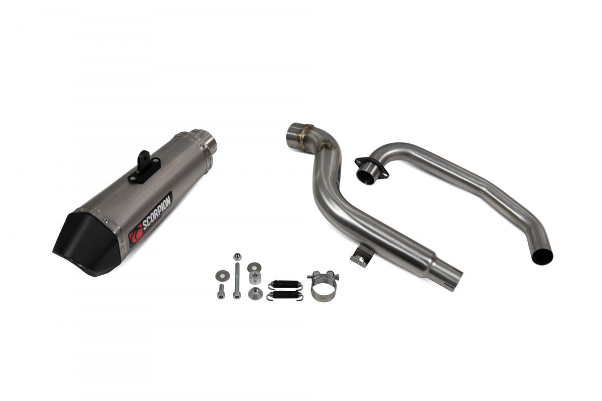 Scorpion RHA182SYSTEO Honda CB125 F Serket Taper Full System - Titanium Sleeve | ML Performance UK UK