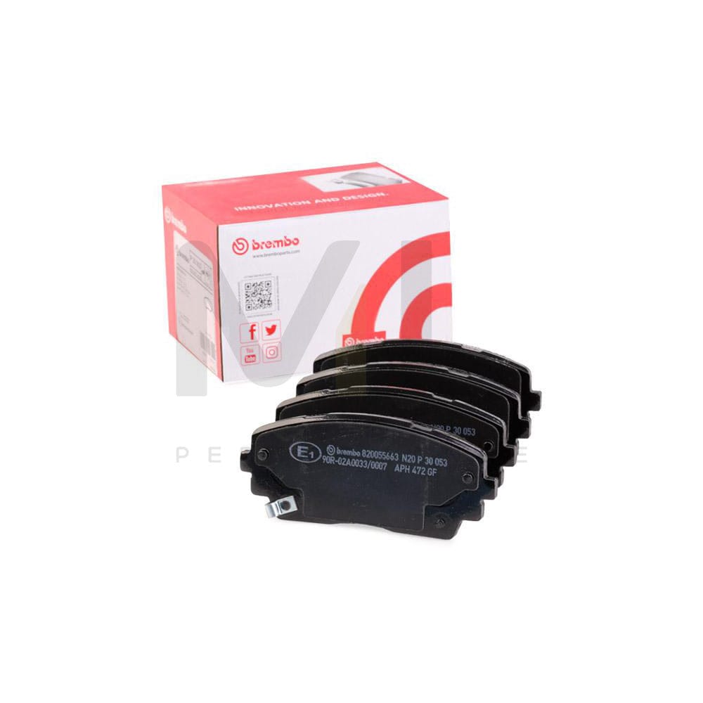 Brembo P 30 053 Brake Pad Set With Acoustic Wear Warning | ML Performance Car Parts