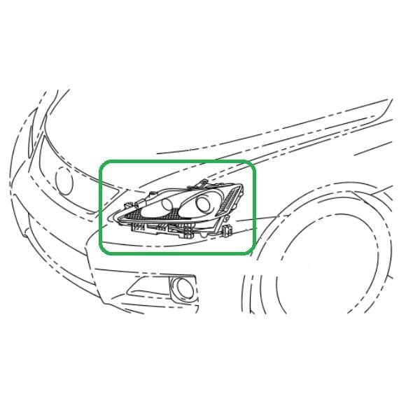 Genuine Lexus 81070-53321 IS-F N/S Headlight