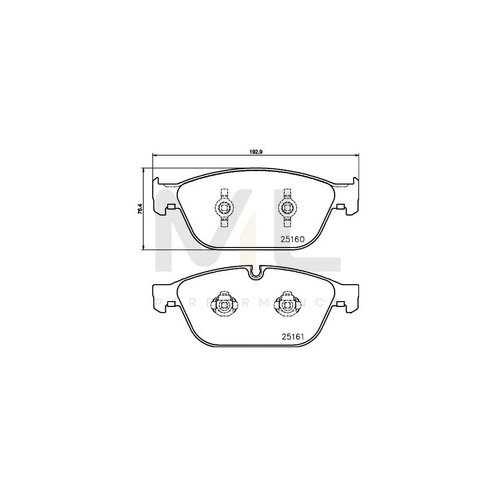 Hella 8DB 355 016-021 Brake Pad Set Not Prepared For Wear Indicator | ML Performance Car Parts