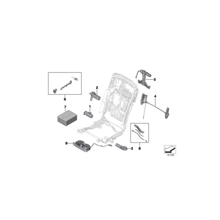 Genuine BMW 52209181816 F01 F04 Drive Unit, Backrest Angle Adjst., Right (Inc. 750LiS, 750LiX 4.4 & 740d) | ML Performance UK Car Parts