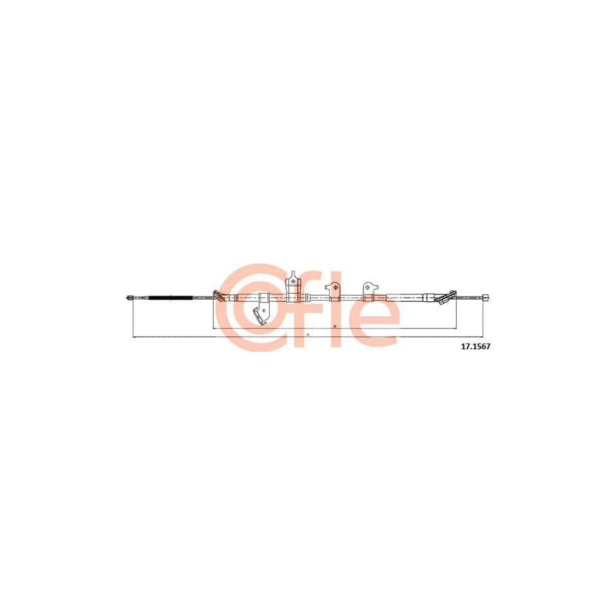 Cofle 92.17.1567 Hand Brake Cable For Toyota Rav4 Iii Off-Road (Xa30)