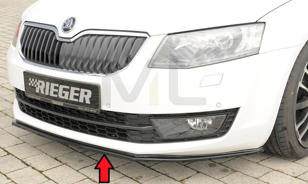 Rieger 00088107 Skoda 5E Octavia Front Splitter 1 | ML Performance UK Car Parts