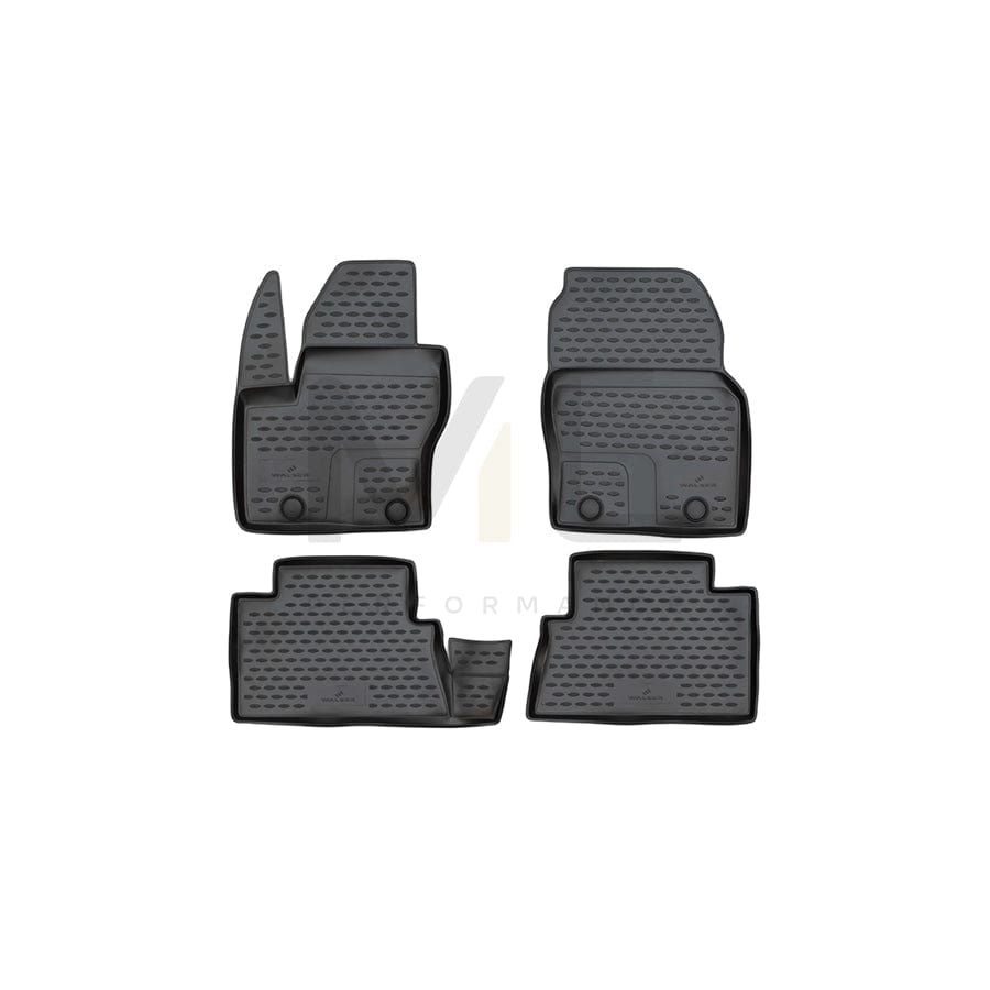 WALSER Tailored, XTR 75174 Floor mat set Elastomer, Front and Rear, Black | ML Performance Car Parts