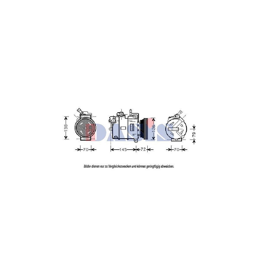 AKS Dasis 851407N Compressor, Air Conditioning | ML Performance UK