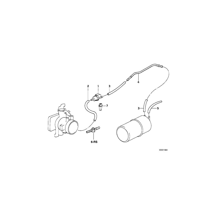 Genuine BMW 11731717849 E30 E34 Tubing (Inc. 518i, 316i & 318i) | ML Performance UK Car Parts