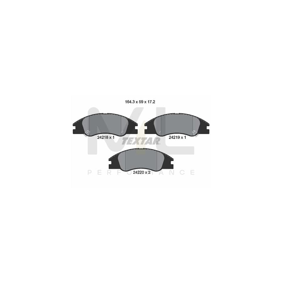 TEXTAR 2421801 Brake pad set for KIA CERATO with acoustic wear warning | ML Performance Car Parts