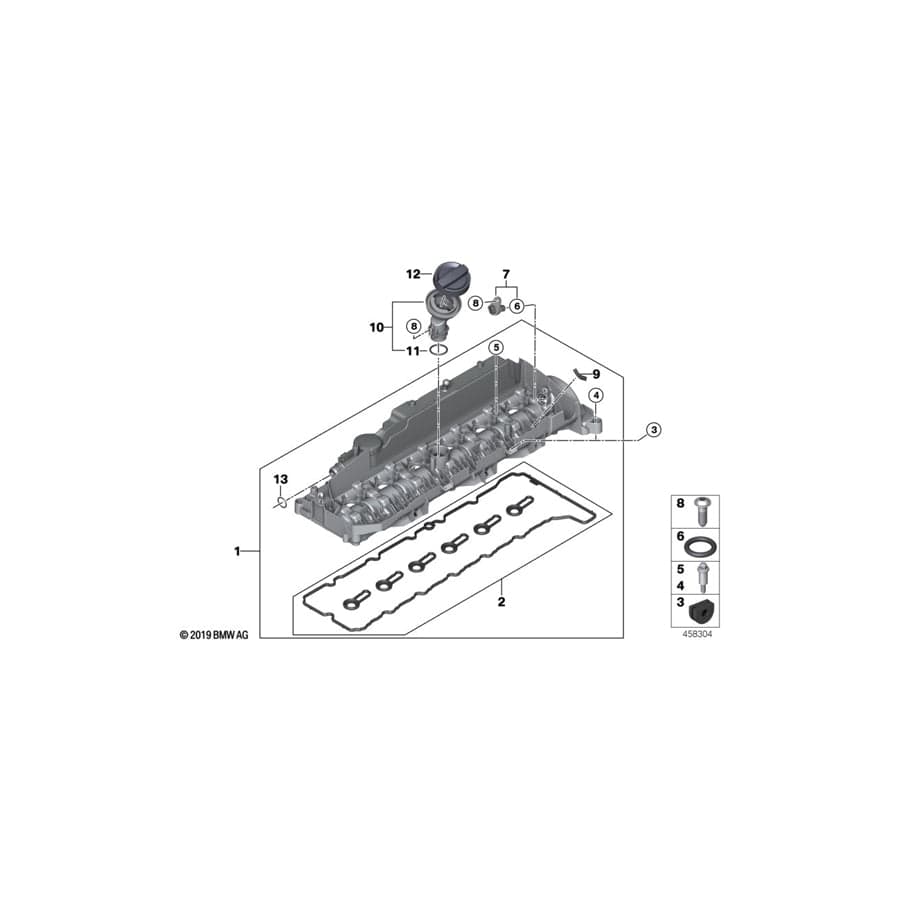 Genuine BMW 11128590172 G11 G30 G12 Gasket Set, Cylinder Head Cover (Inc. 640dX, X7 M50dX & 730d) | ML Performance UK Car Parts