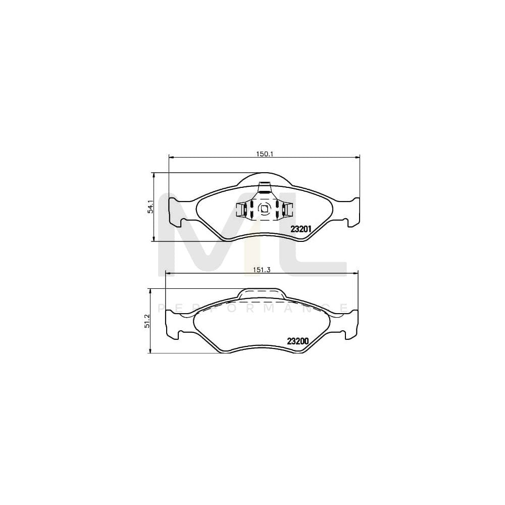 Hella 8DB 355 008-891 Brake Pad Set Not Prepared For Wear Indicator | ML Performance Car Parts