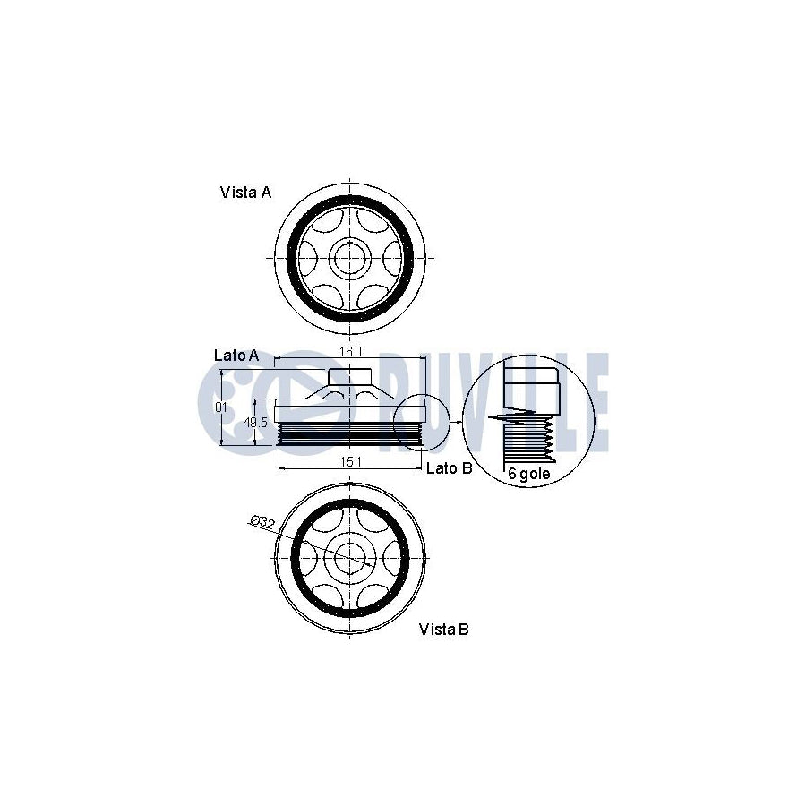 Ruville 985890 Control Arm / Trailing Arm Bush | ML Performance UK Car Parts