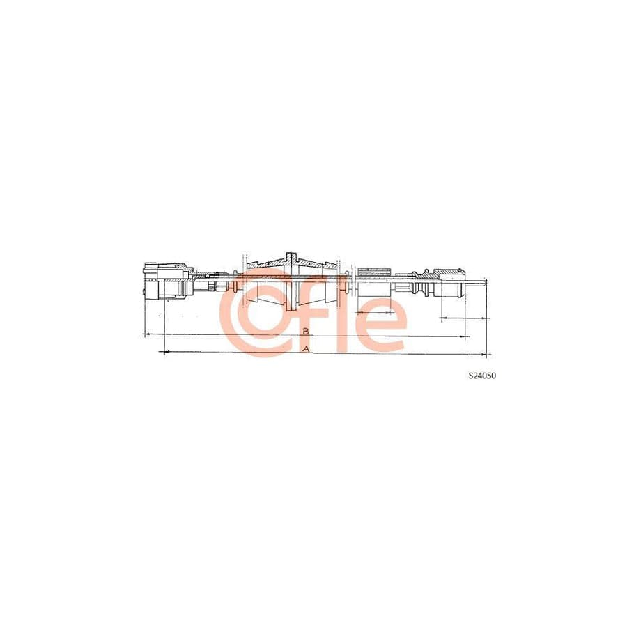 Cofle 92.S24050 Speedometer Cable For Renault 19