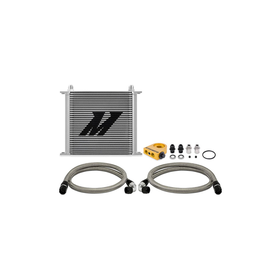 Mishimoto MMOC-U34TSL Universal Thermostatic Oil Cooler Kit 34-Row Silver