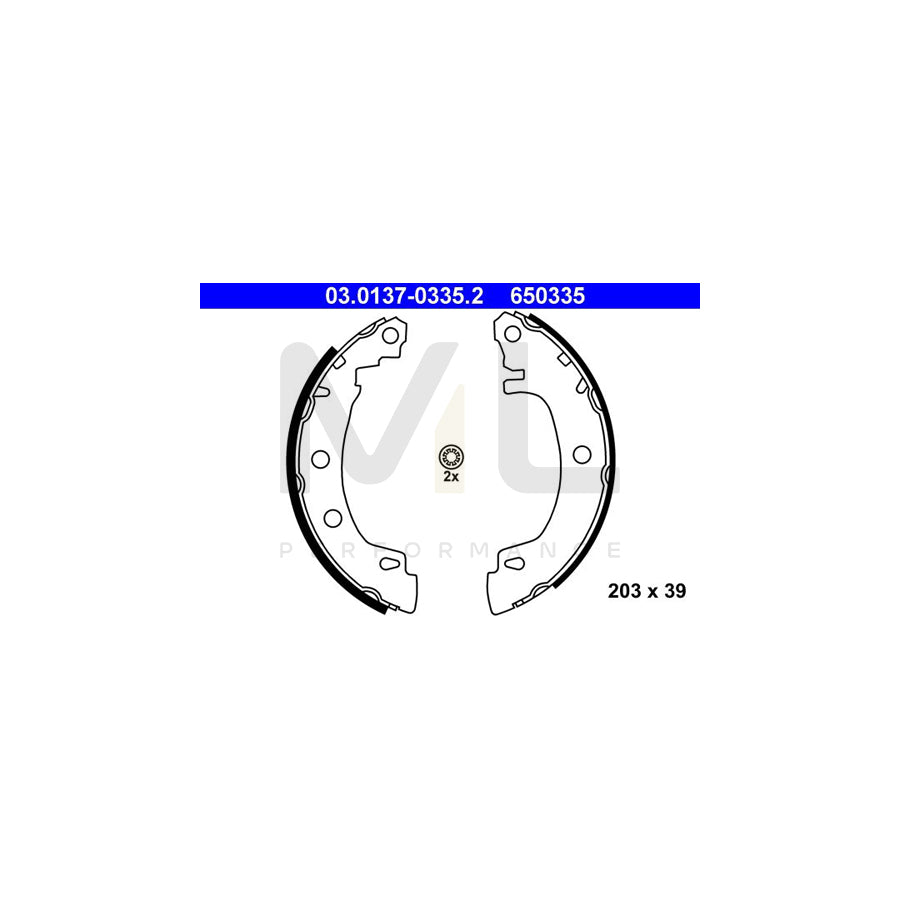 ATE 03.0137-0335.2 Brake Shoe Set for RENAULT MEGANE | ML Performance Car Parts