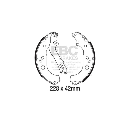 EBC 6697 Fiat Opel Vauxhall Doblo Rear Brake Shoes - TRW Caliper 1 | ML Performance UK Car Parts