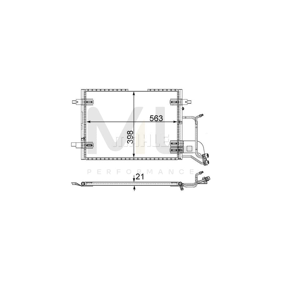 MAHLE ORIGINAL AC 352 000S Air conditioning condenser without dryer | ML Performance Car Parts