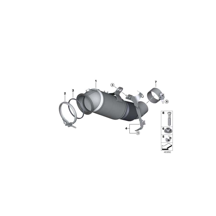 Genuine BMW 18327643154 G11 G02 G12 Holder Catalytic Converter Near Engine (Inc. X3 M40iX, 740LiX & 740i) | ML Performance UK Car Parts