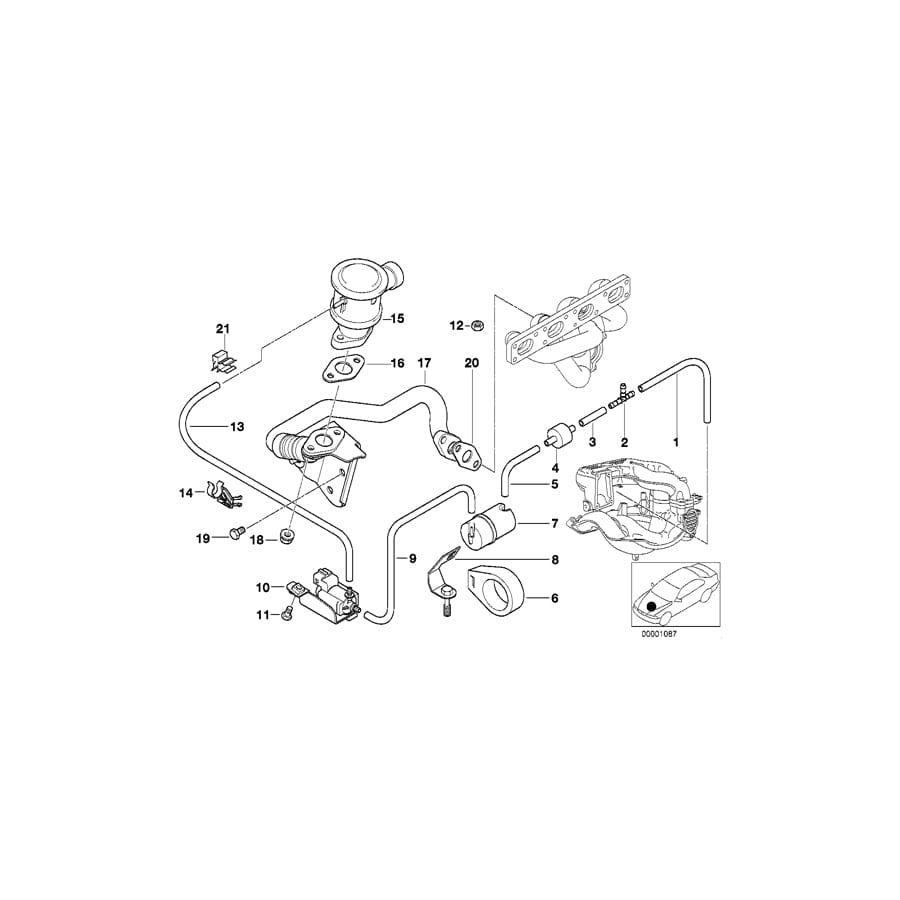 Genuine BMW 11731433822 E36 Bracket, Vacuum Reservoir TLEV (Inc. 318is, 318ti & 318i) | ML Performance UK Car Parts