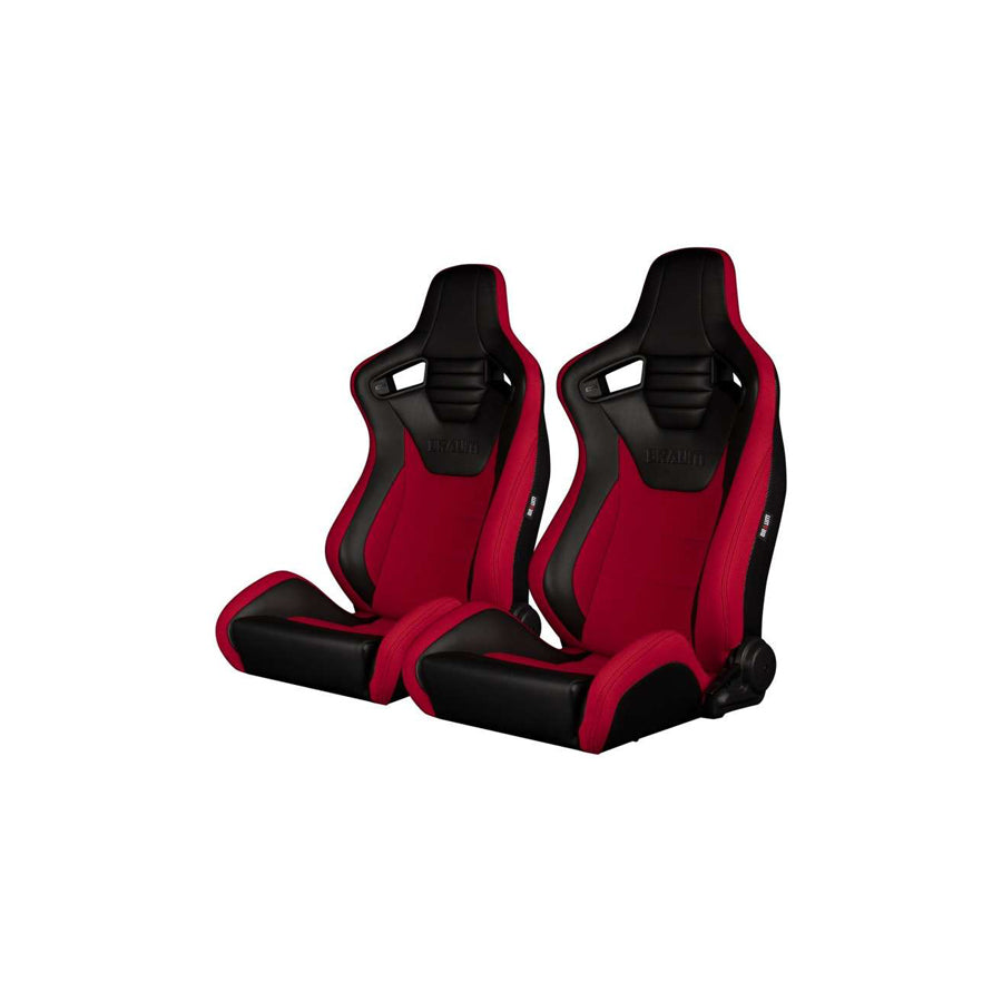 BRAUM Elite-S Series Racing Seats (Black - Red) – Pair | ML Performance UK Car Parts