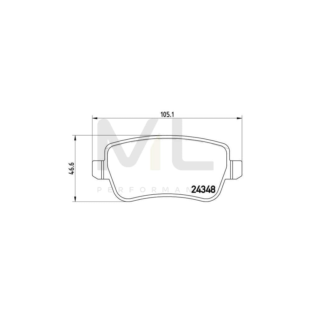 Brembo P 23 102 Brake Pad Set For Fiat Croma Ii Estate (194) Excl. Wear Warning Contact | ML Performance Car Parts