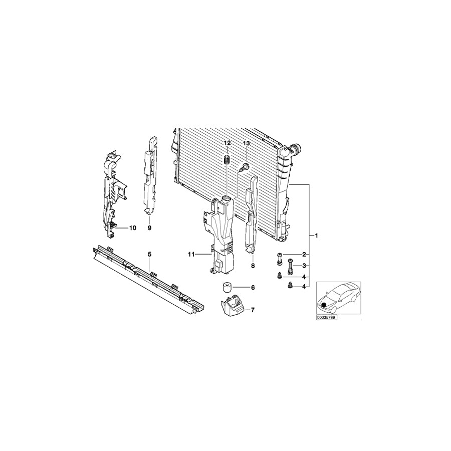 Genuine BMW 17111437359 E86 E46 E85 Radiator Adjusting Screw, Manual Gearbox (Inc. 320i, 330d & 320td) | ML Performance UK Car Parts