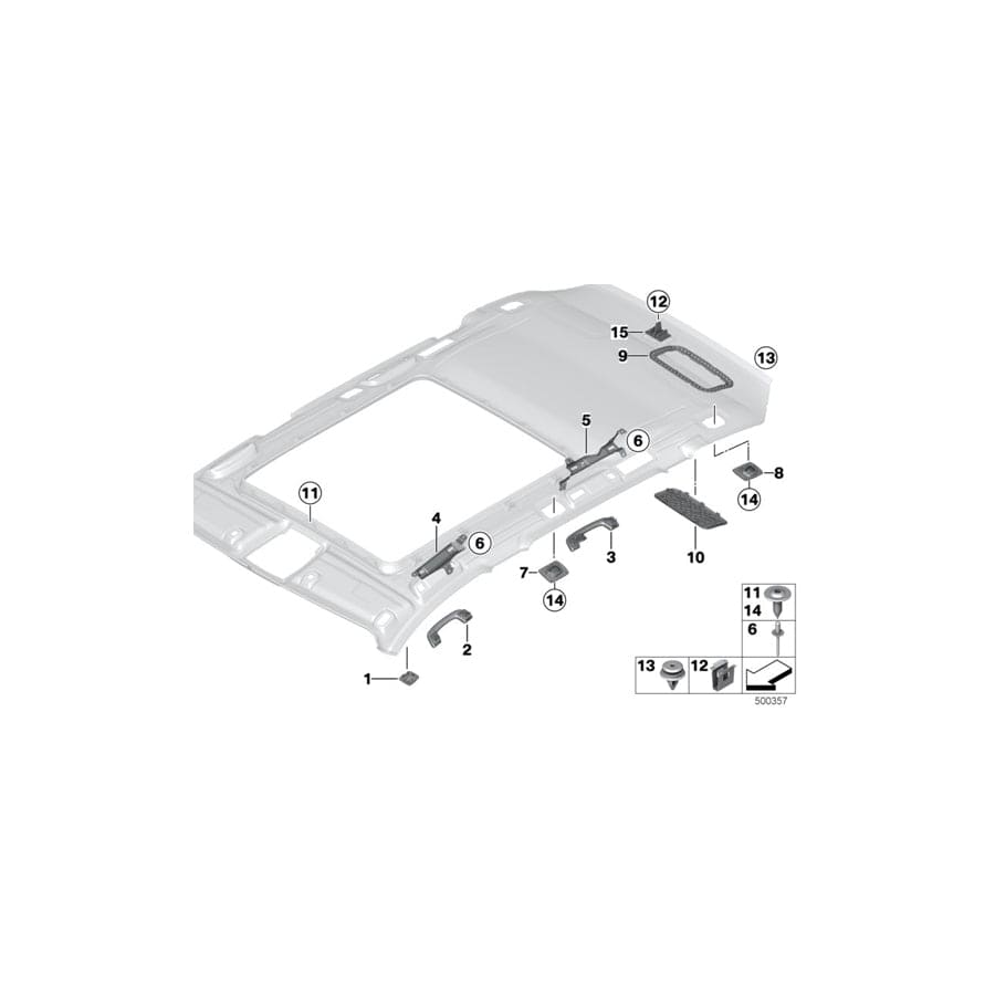 Genuine BMW 51447273786 F31 Cover, Mount, Partition Net, Front Right OYSTER (Inc. 340i, 335i & 320i) | ML Performance UK Car Parts