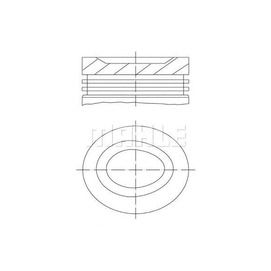 MAHLE ORIGINAL 676 20 00 Piston 75,5 mm, with piston rings | ML Performance Car Parts