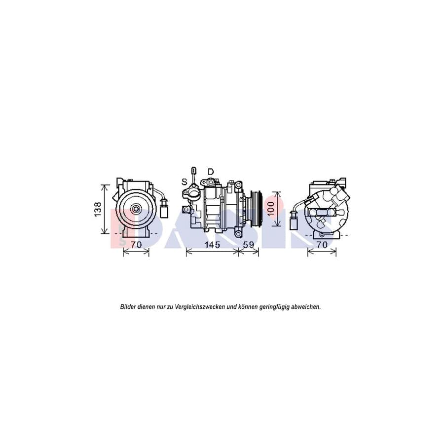 AKS Dasis 852537N Compressor, Air Conditioning | ML Performance UK