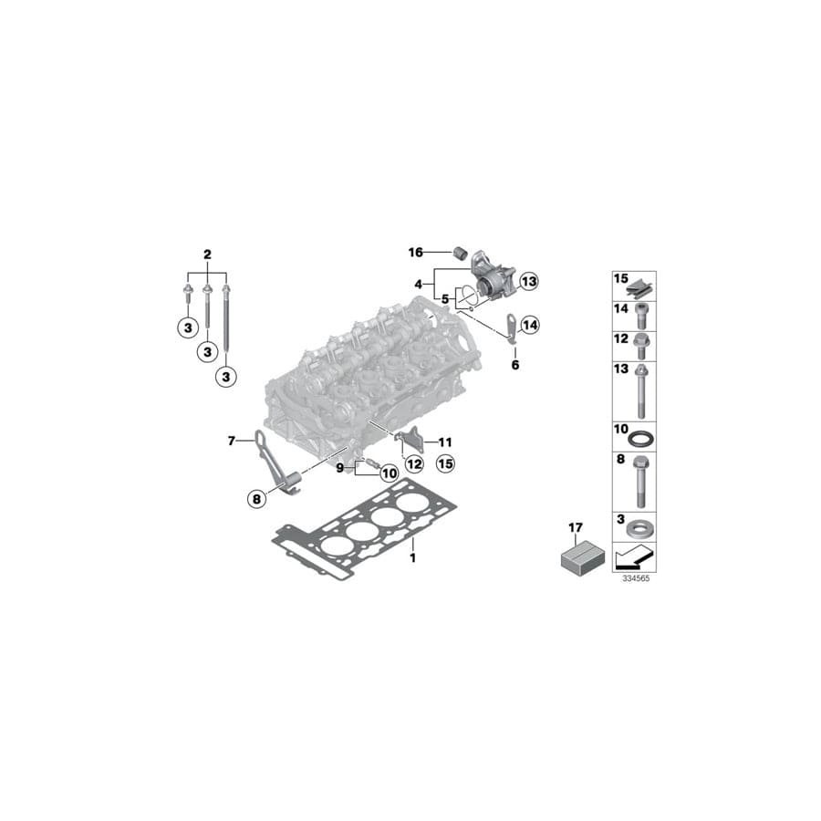 Genuine BMW 11122250713 F20 F21 Gasket Set Cylinder Head Asbestos Free (Inc. 316i, 116i & 118i) | ML Performance UK Car Parts