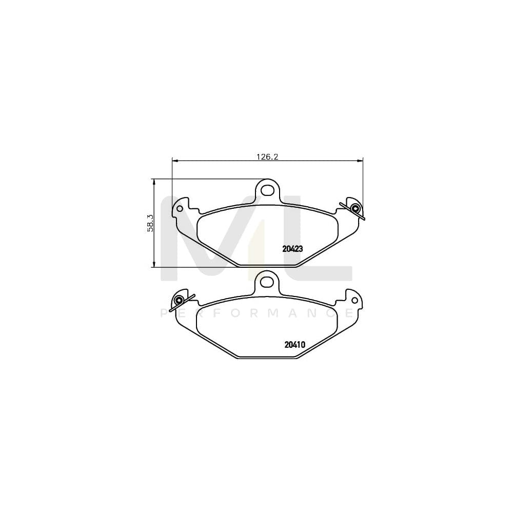 Hella 8DB 355 019-401 Brake Pad Set Not Prepared For Wear Indicator | ML Performance Car Parts