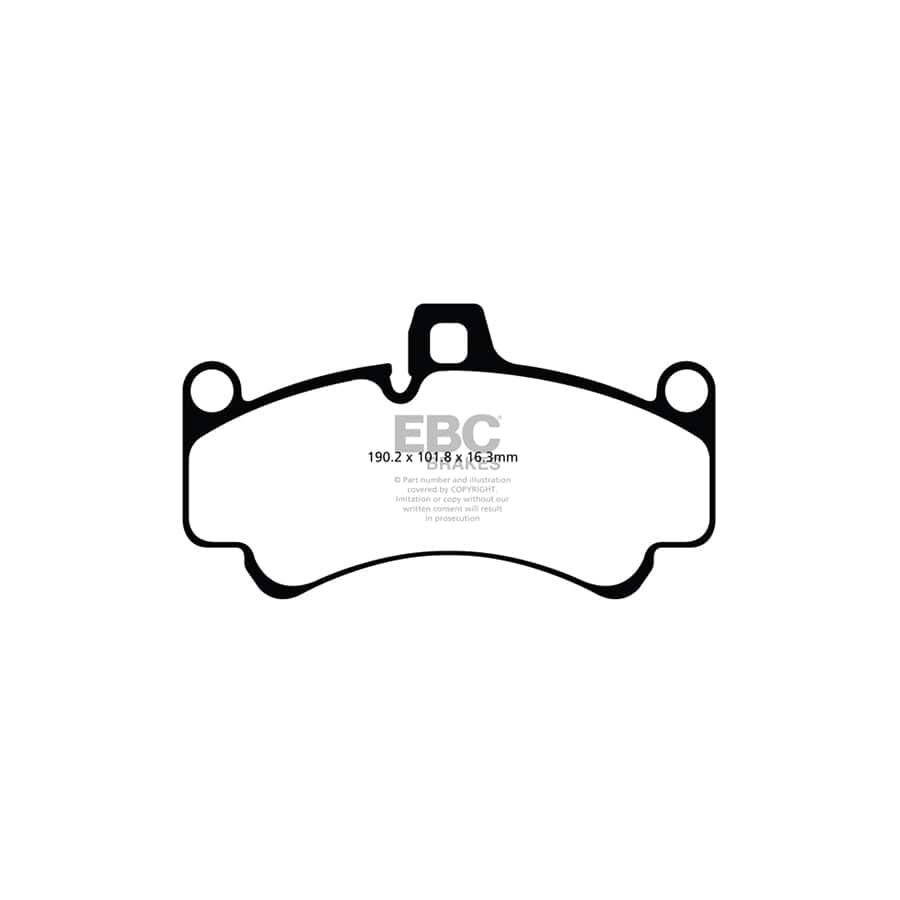 EBC PD05KF501 Porsche 911 (997) Orangestuff Front Brake Pad & Plain Disc Kit - Brembo Caliper 2 | ML Performance UK Car Parts