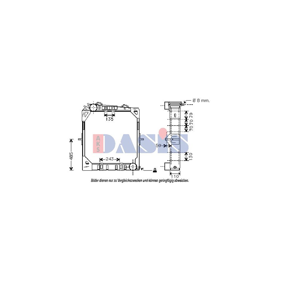 AKS Dasis 130005N Engine Radiator | ML Performance UK